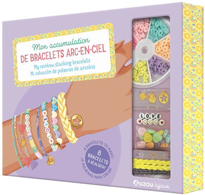 MON ACCUMULATION DE BRACELETS ARC-EN-CIEL (COFFRET)