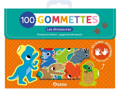 MA POCHETTE DE 100 GOMMETTES : LES DINOSAURES