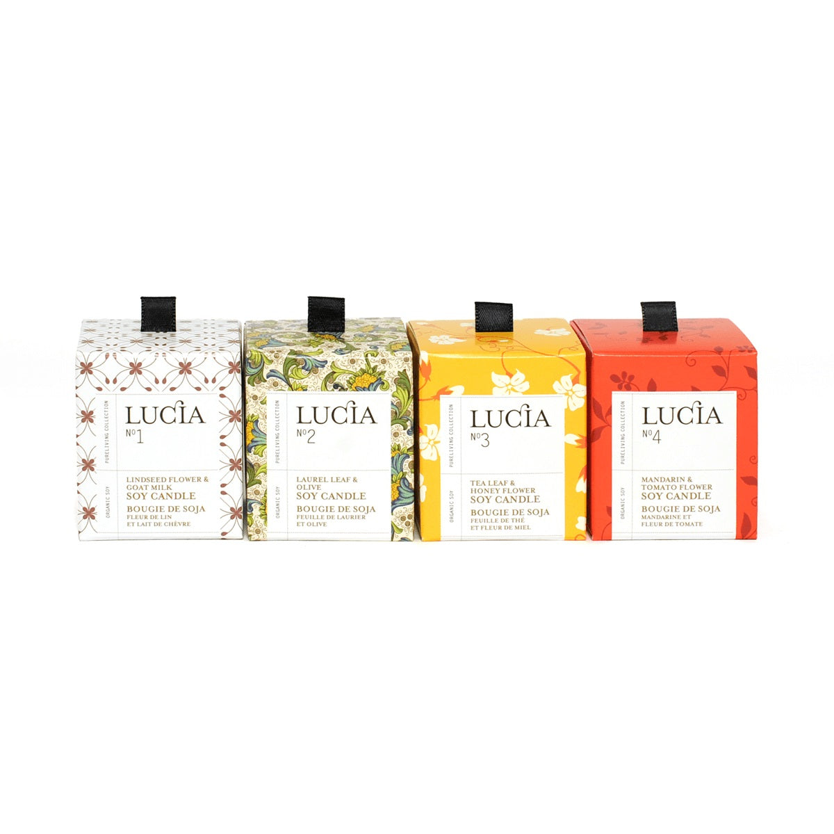 ENSEMBLE CADEAU 4 BOUGIES DE SOYA