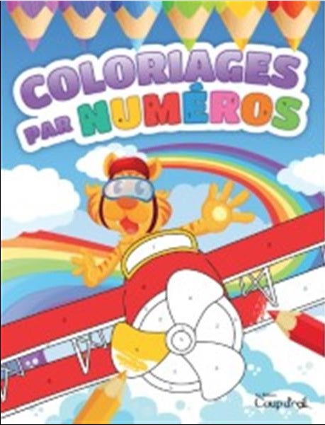 COLORIAGE PAR NUMERO (TIGRE AVION)